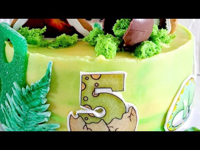 Торт с динозаврами