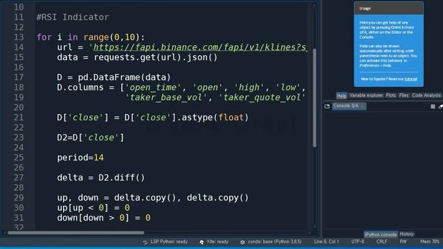 [Binance Futures][Python API] How to generate RSI (Relative Strength Index, Technical Analaysis) смотреть онлайн