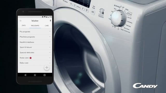 CANDY CSS 14102D3-S, Smart Touch, 10kg, 1400rpm,NFC,Functie Aburi