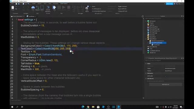 How to change Bubble Chat Font and Colors in Roblox Studio смотреть онлайн