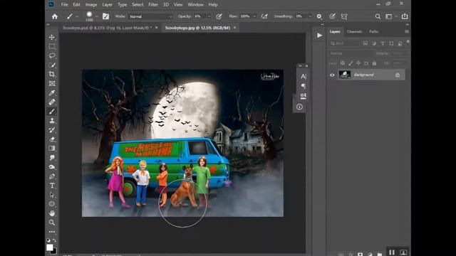 How to Add Fog to a Photo in Adobe Photoshop смотреть онлайн