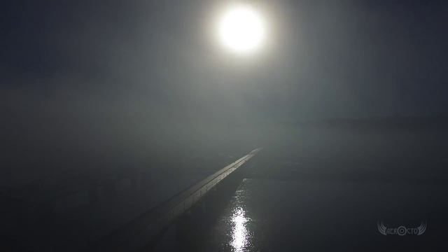 Открытие четвертого моста через Енисей в Красноярске с воздуха! Полет сквозь туман.... 2015 смотреть онлайн