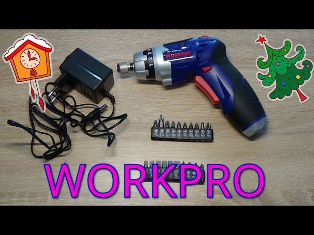 WORKPRO аккумуляторная отвёртка. смотреть онлайн