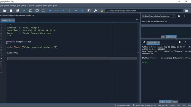 Magic Square - NPTEL (The joy of computing with python) смотреть онлайн