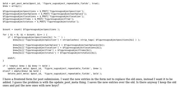 Wordpress: Update post meta without deleting the old entries смотреть онлайн