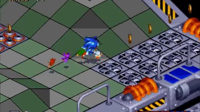 Sonic 3D Blast/3D Flickies Island (Sega Genesis/Mega Drive) Playthrough Part 6 - Gene Gadget Zone смотреть онлайн