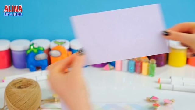 Антистресс Сквиши из Бумаги своими руками. Растущий пенал амонг ас