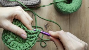 Мастер-класс по вязанию крючком: двойная подошва для тапочек из трикотажной пряжи