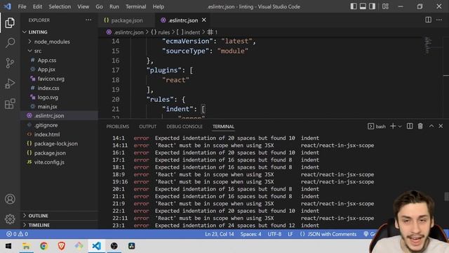 Improve Code Quality Using Liniting in React | Tutorial смотреть онлайн
