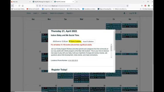 Pre-registering for Programs at Mothercraft EarlyON CFC using KEyON смотреть онлайн