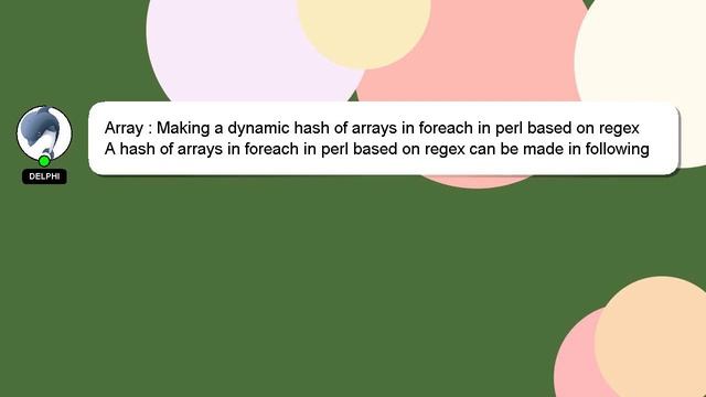 Array : Making a dynamic hash of arrays in foreach in perl based on regex смотреть онлайн