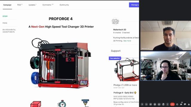 Proforge 4 Toolchanger 3D Printer, Detailed Look On Kickstarter With Makertech's Founder