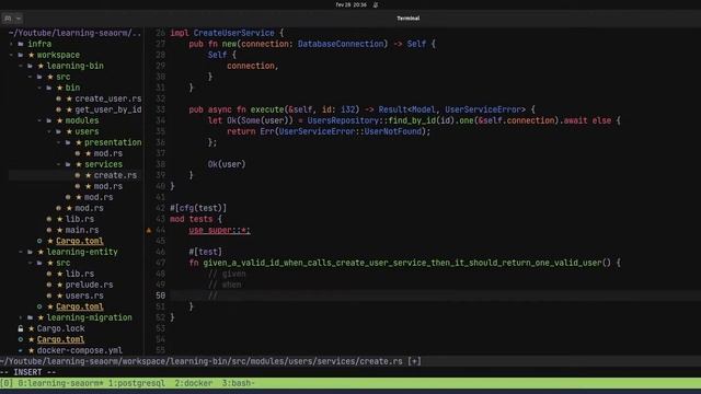 Just Learning [0008] (Rust, SeaORM, PostgreSQL, and Unit Tests) смотреть онлайн
