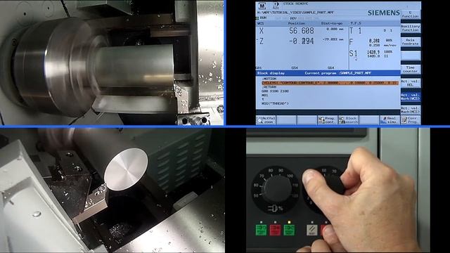 SINUMERIK 808D Tutorial Turning Part 18 - Machining pieces смотреть онлайн