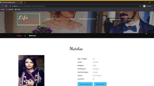 Online matrimonial project in php with source code смотреть онлайн
