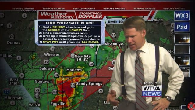 5/2/2021 WTVA Tupelo Tornado Emergency Coverage (9:40-11:17pm) смотреть онлайн