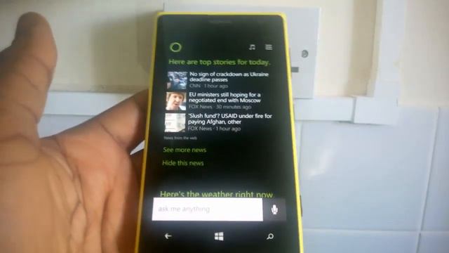 Windows Phone 8.1 Cortana on Nokia Lumia 1020, Notification bar смотреть онлайн