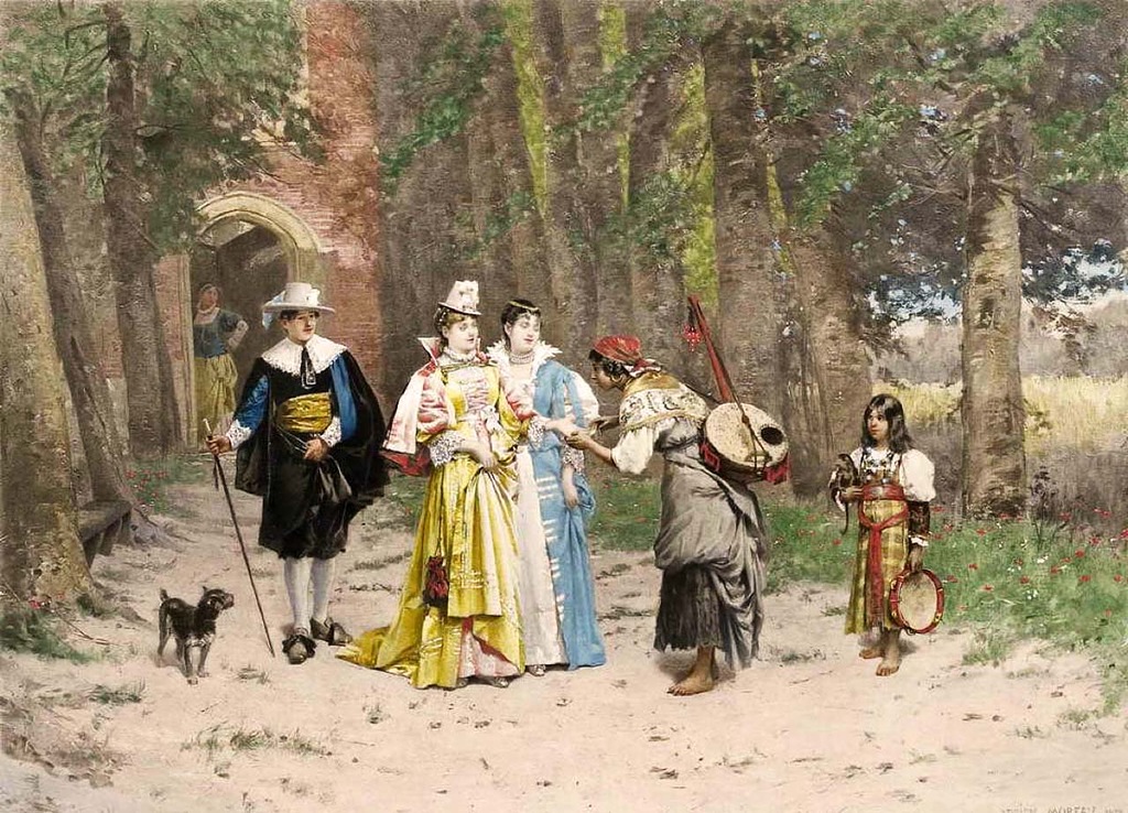 Французский художник Адриен Моро (Adrien Moreau) (1843 - 1906). Аристократы и простолюдины смотреть онлайн