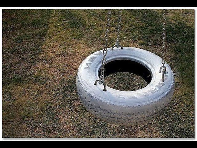 Как сделать Качели из автомобильной шины смотреть онлайн