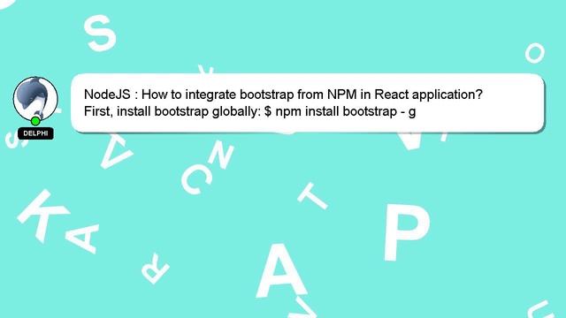 NodeJS : How to integrate bootstrap from NPM in React application? смотреть онлайн