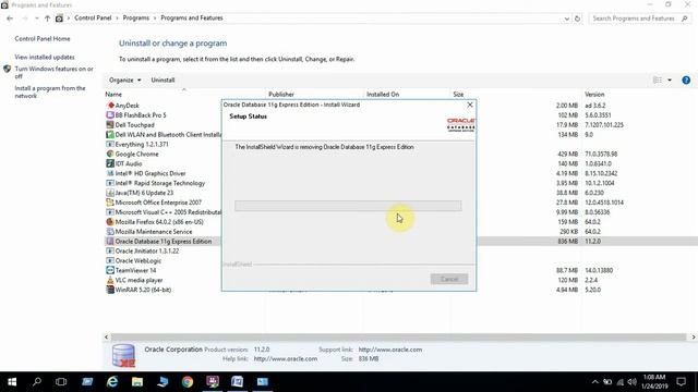 how to uninstall oracle 11g express editions смотреть онлайн