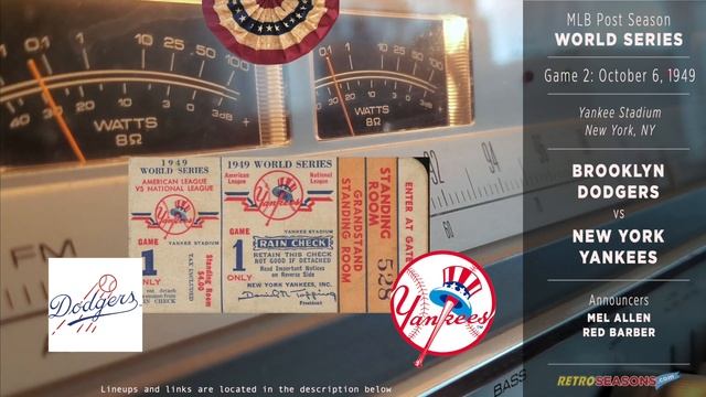 1949-Oct-06 • BKN/NYY • World Series G2 • Brooklyn Dodgers vs New York Yankees - Radio смотреть онлайн