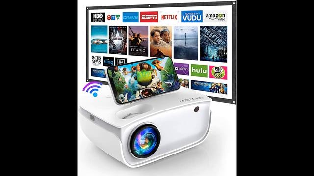 WiFi Projector, GROVIEW 6000L Mini Projector with 100'' Screen смотреть онлайн