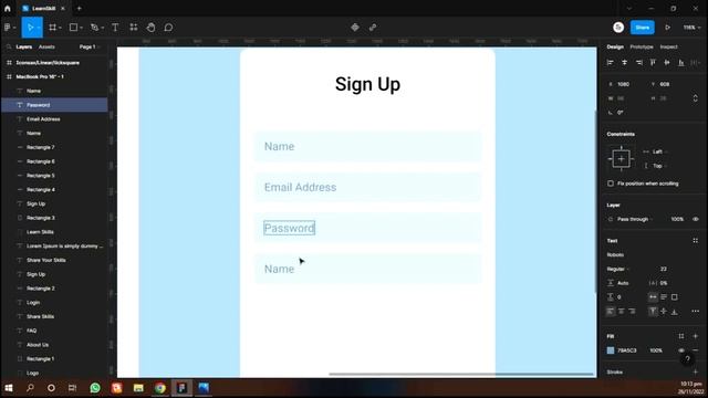 Sign Up Web Page Design Using Figma смотреть онлайн