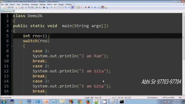 control statements switch case Statement in java in Hindi Part 11 смотреть онлайн