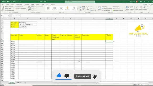 How to Make an Action Log with Excel - create an action list for your projects - Simple Tutorial смотреть онлайн