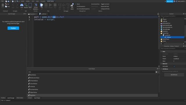 Variables, Print & Warning... | ROBLOX Lua Scripting Tutorial #2 смотреть онлайн