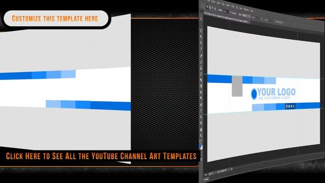 Flat Design Channel Art Template for YouTube Photoshop смотреть онлайн