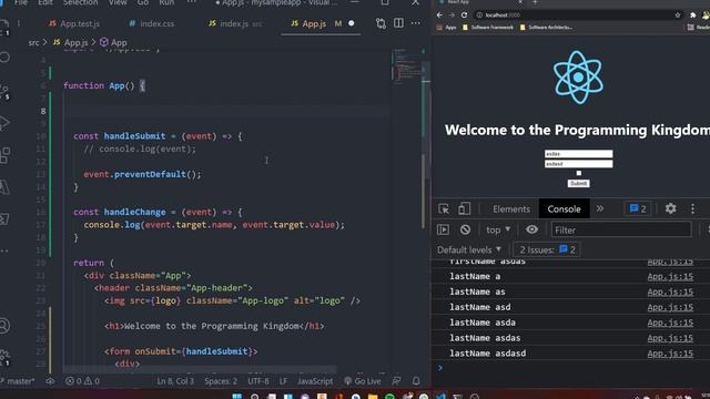 How to create forms in React js - React Js Episode 10 | In Sinhala | In 2021 in 45 minutes смотреть онлайн