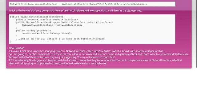 How to mock java.net.NetworkInterface? смотреть онлайн