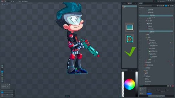 Spine 2D animation: How skins and Skin Placeholders work #1