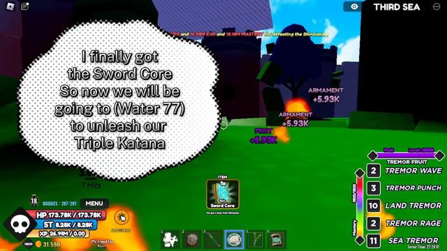 How to get True Triple Sword Style (One Fruit Simulator) смотреть онлайн