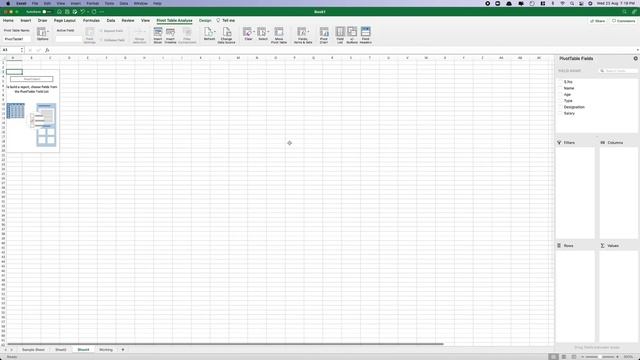 Using MS Excel in Mac with and without Keyboard shortcuts for using Pivot , Charts ,Column insert. смотреть онлайн