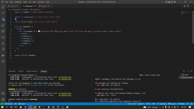 React #3 - Navigation bar смотреть онлайн