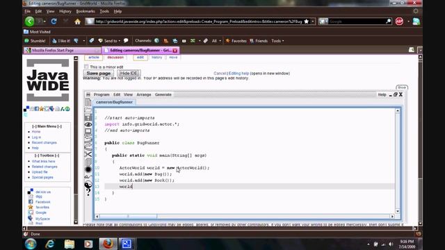 JavaWIDE GridWorld Tutorial смотреть онлайн