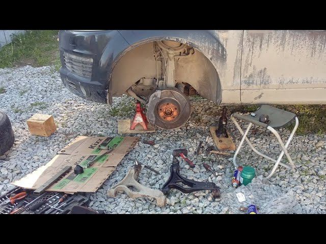 Самостоятельная замена нижнего рычага AUDI 3.6FSI Q7/Touareg. Заскрипела шаровая опора. смотреть онлайн