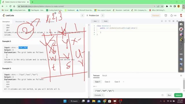 LeetCode 944 | Delete Columns to Make Sorted | Streak ?| JAVA смотреть онлайн