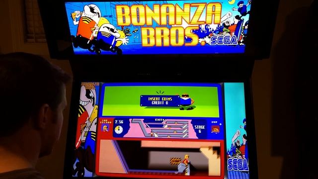Bonanza Bros. Arcade Cabinet MAME Gameplay w/ Hypermarquee смотреть онлайн