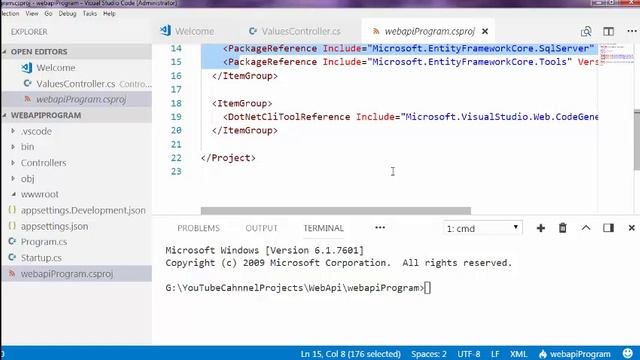 Create WebApi2 0 .Net Core Using Dos Command смотреть онлайн
