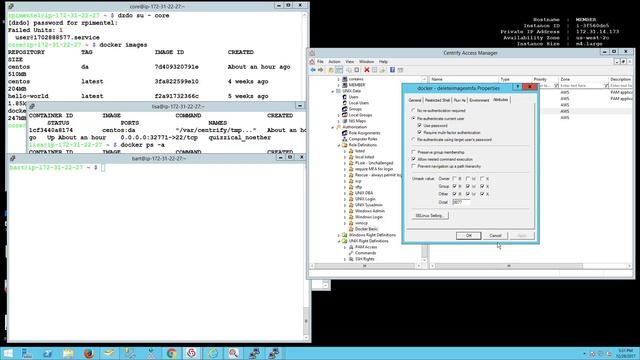 Centrify and Container Linux - Using RBAC to control the Docker Execution (4/5) смотреть онлайн