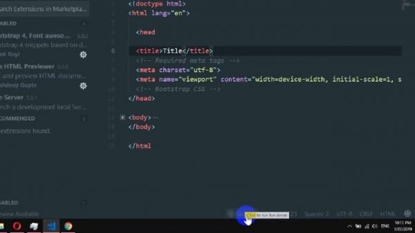 Live preview HTML code in browser with Visual Studio Code