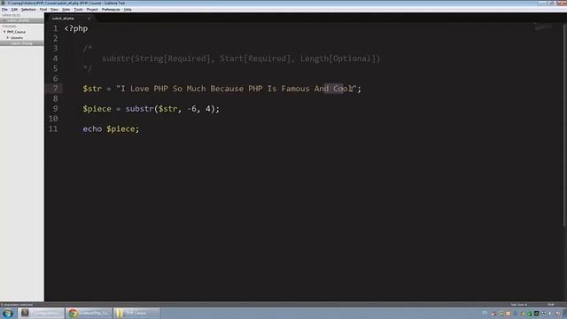تعلم PHP  باللغة العربية - " String Functions SubStr"- حلقة 59 смотреть онлайн