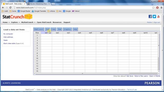 3.3 Compute Standard Deviation From Data Using Excel And StatCrunch