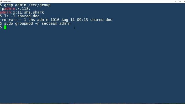 How to use the groupmod command: 2-Minute Linux Tips смотреть онлайн