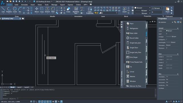 ZWCAD 2021 2D Drafting Guide Tutorial For Beginner смотреть онлайн
