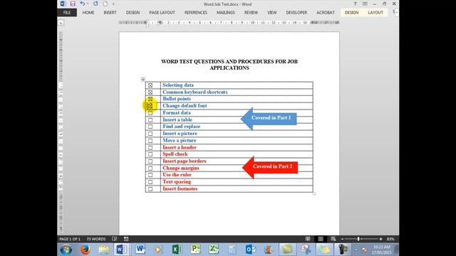 Part 1 - prepare for a Microsoft Word job tests -all versions смотреть онлайн